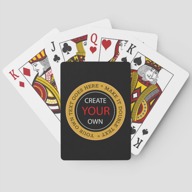 Create Your Own - Personalized, branded / Photo Poker Cards (Back)