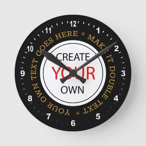 Create Your Own _ Personalized branded  Photo Round Clock