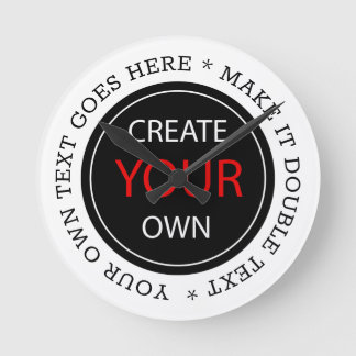 Create Your Own - Personalized, branded / Wood Round Clock