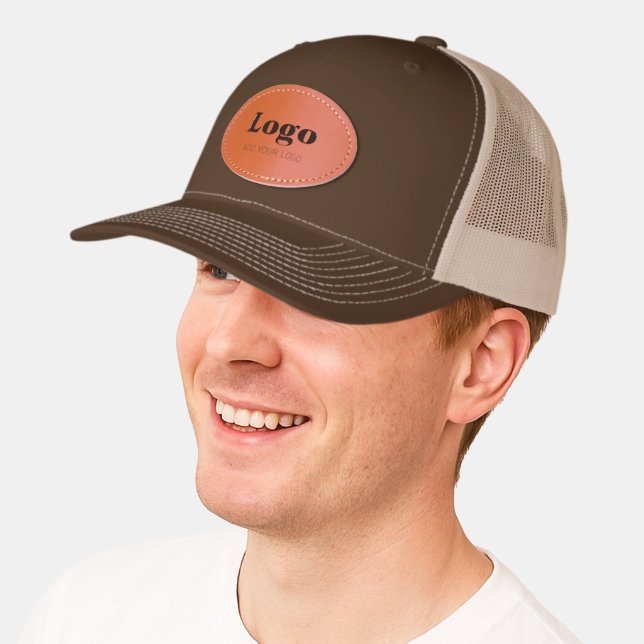 Create Your Own Personalized Business Logo Leather Patch Hat (Male)