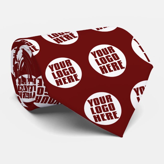 Create Your Own Personalized Business Logo Neck Tie (Rolled)