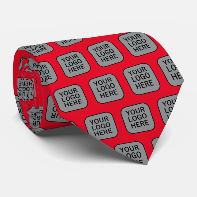Create Your Own Personalized Business Logo Neck Tie (Rolled)