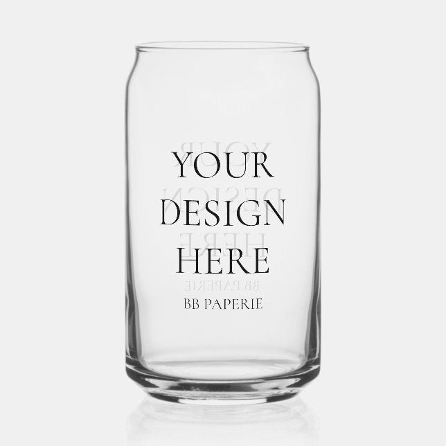Create Your Own Personalized Can Glass (Front)