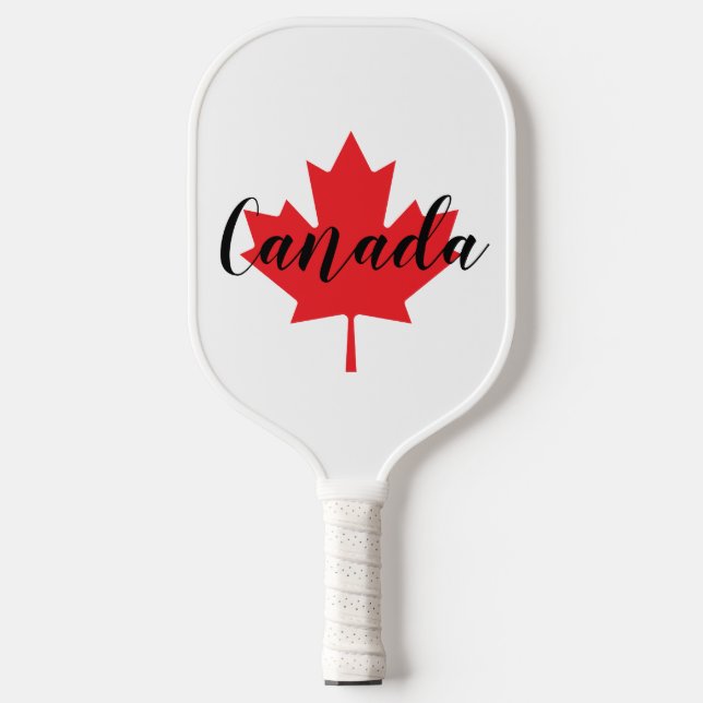 Create Your Own Personalized Canada Red Maple Leaf Carbon Fiber Pickleball Paddle (Front)