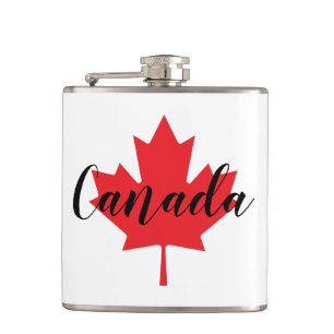 Create Your Own Personalized Canada Red Maple Leaf Flask