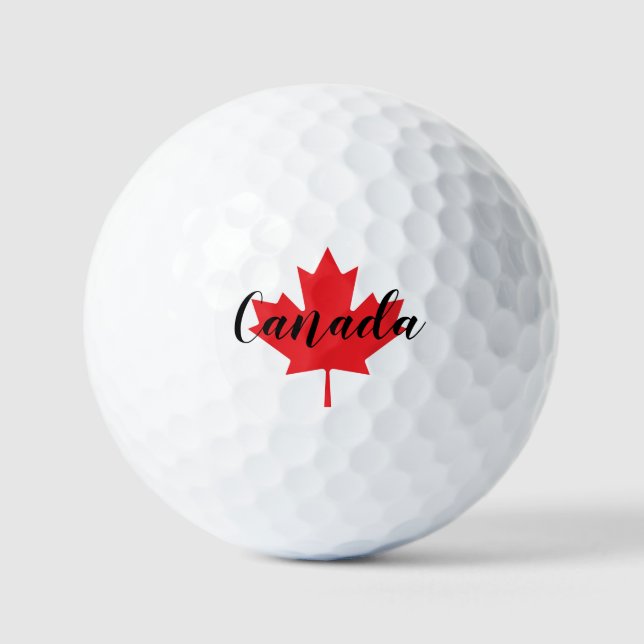 Create Your Own Personalized Canada Red Maple Leaf Golf Balls (Front)