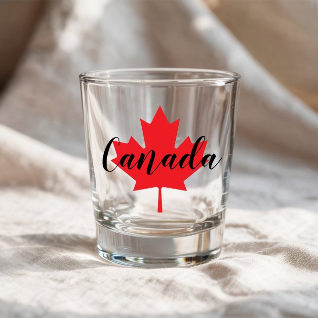 Create Your Own Personalized Canada Red Maple Leaf Shot Glass (Create Your Own Personalized Canada Red Maple Leaf Shot Glass)