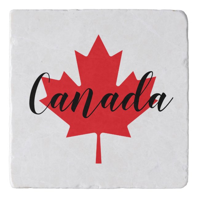 Create Your Own Personalized Canada Red Maple Leaf Trivet (Front)