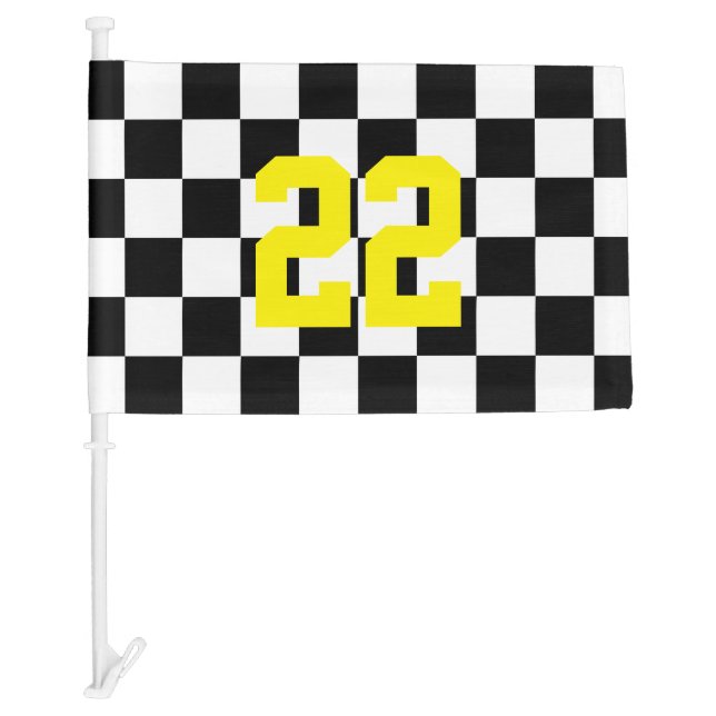 Create Your Own Personalized Checkered Car Flag (Front)