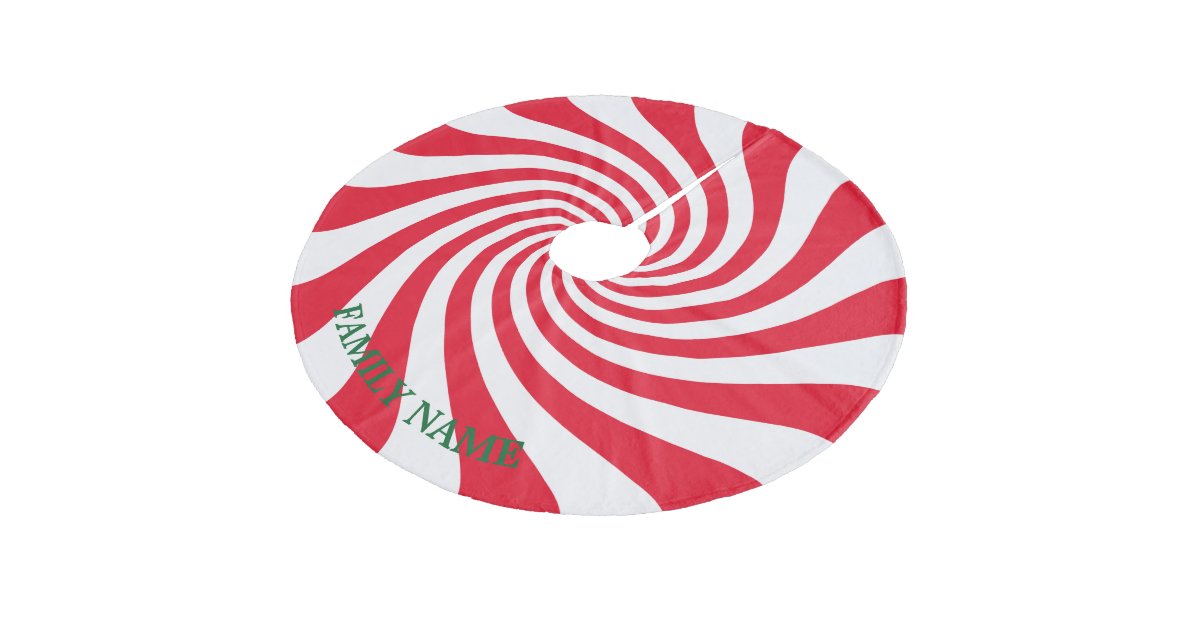 Create Your Own Personalized Christmas Candy Fleece Tree Skirt Zazzle