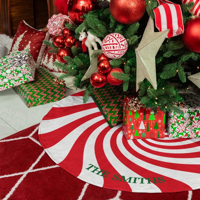 Create Your Own Personalized Christmas Candy Fleece Tree Skirt (Create Your Own Personalized Christmas Candy Fleece Tree Skirt)
