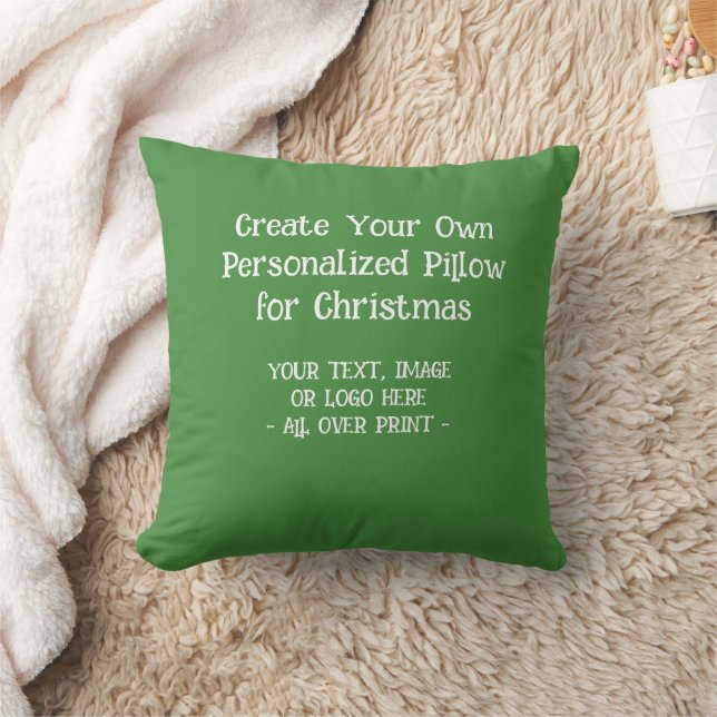 Create Your Own Personalized Christmas Gift  Throw Pillow (Blanket)