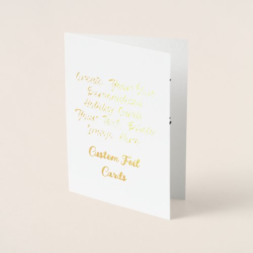 Create Your Own Personalized Custom Foil Cards