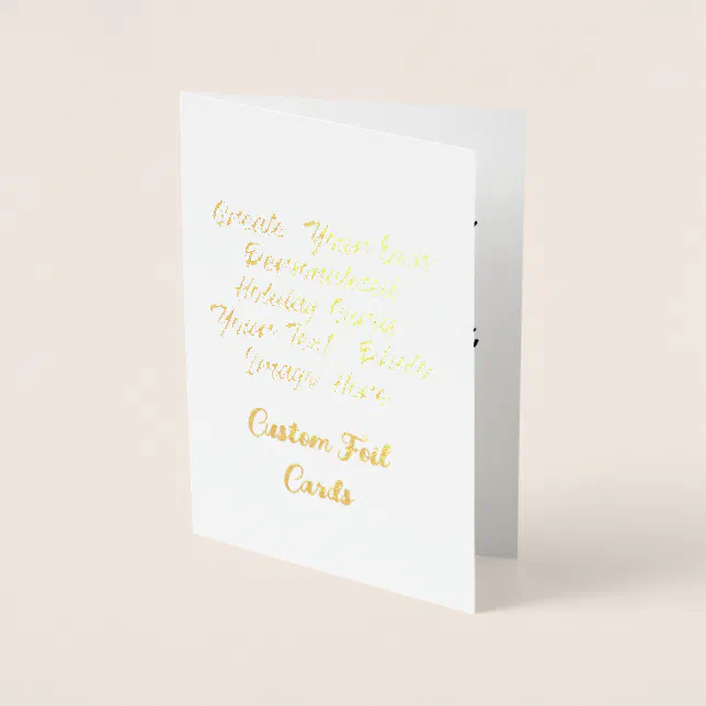 Create Your Own Personalized Custom Foil Cards | Zazzle