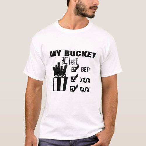 Create Your Own Personalized Custom My Bucket List T_Shirt