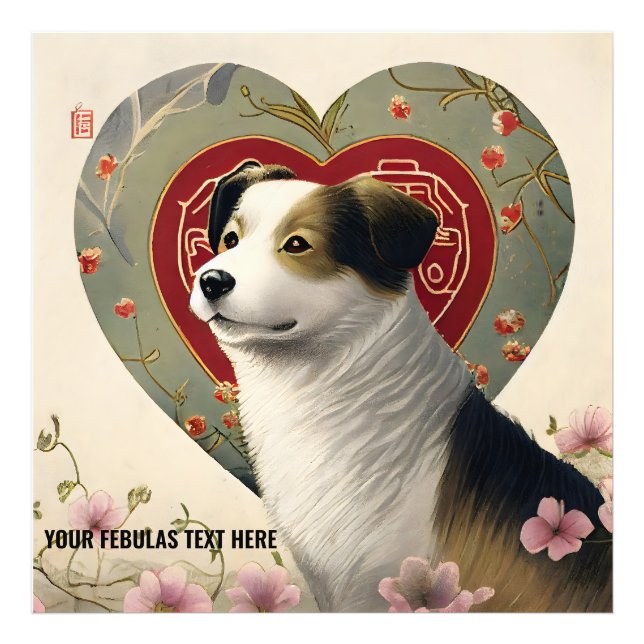 Create Your Own Personalized Custom Pet Photo Text Print (Front)