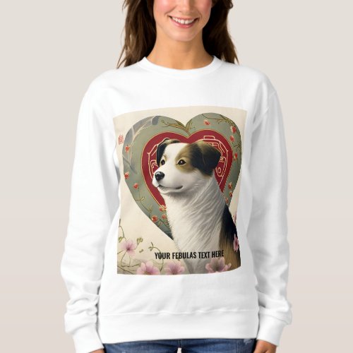 Create Your Own Personalized Custom Pet Photo Text Sweatshirt