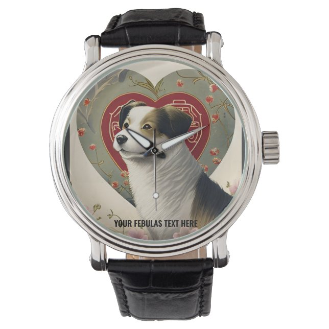Create Your Own Personalized Custom Pet Photo Text Watch (Front)