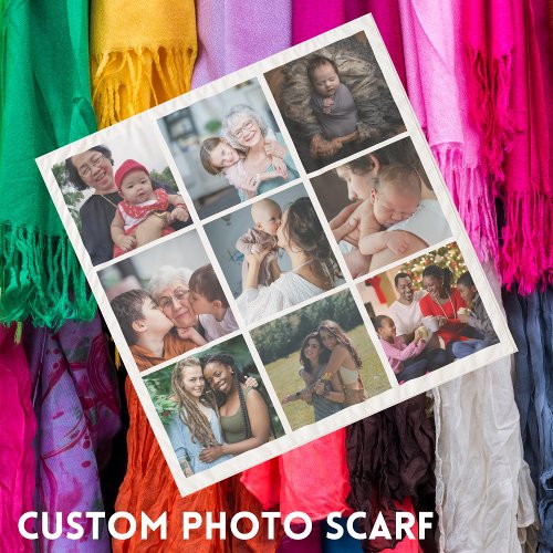 create your own personalized custom photo collage scarf