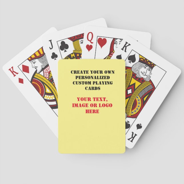 Create Your Own Personalized Custom Playing Cards (Back)