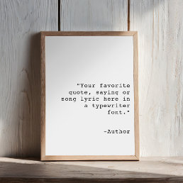 Create Your Own Personalized Custom Quote Poster