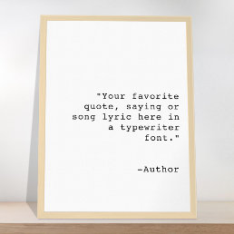 Create Your Own Personalized Custom Quote Poster