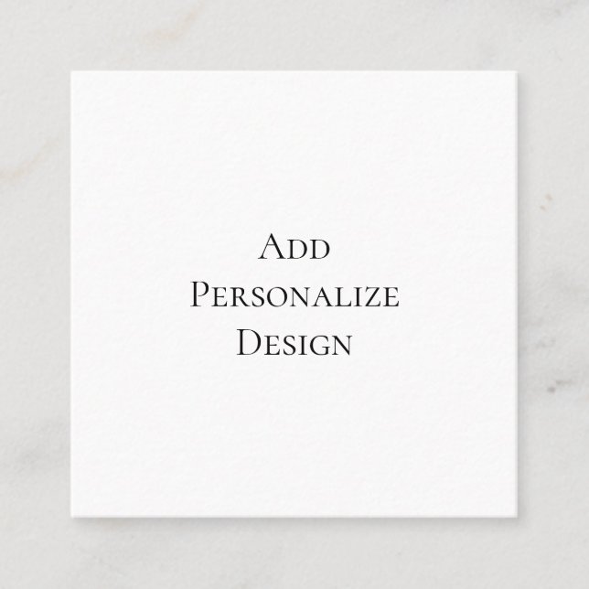 Create Your Own Personalized Custom  Square Business Card (Front)