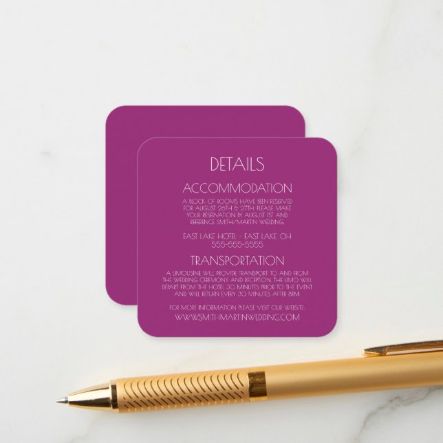 Create Your Own Personalized Custom Text Enclosure Card (Front/Back In Situ)