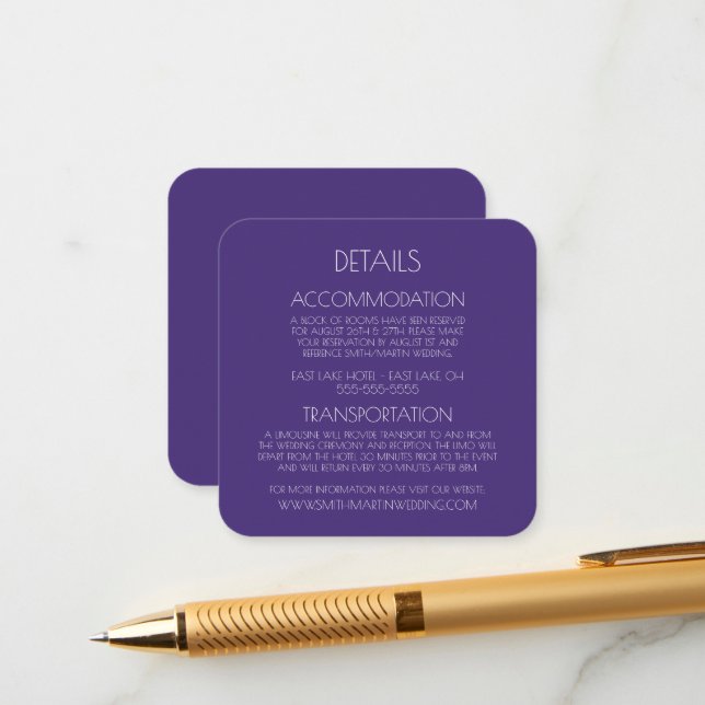 Create Your Own Personalized Custom Text Enclosure Card (Front/Back In Situ)