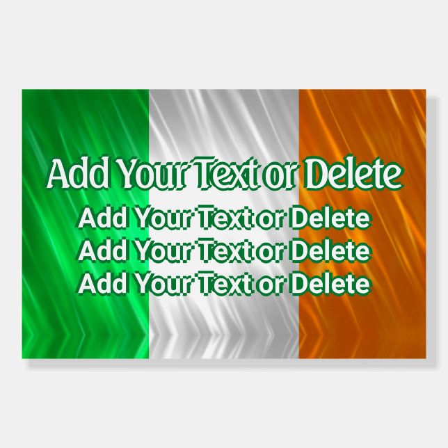 Create Your Own Personalized Custom Text Fun Irish Foam Board (Front)