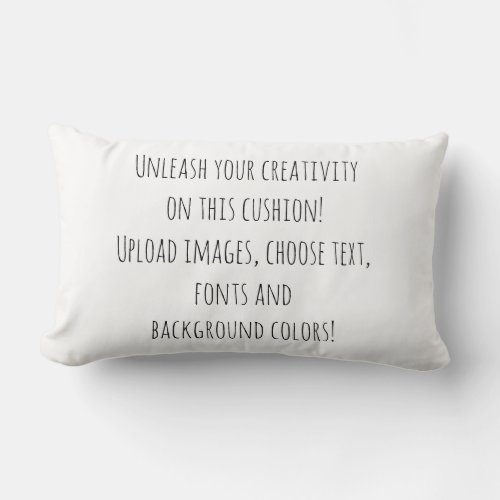 Create Your Own Personalized Customized Rectangle Lumbar Pillow
