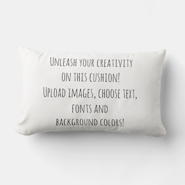 Create Your Own Personalized Customized Rectangle Lumbar Pillow (Front)