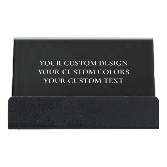 Create Your Own Personalized Desk Business Card Holder (Front)