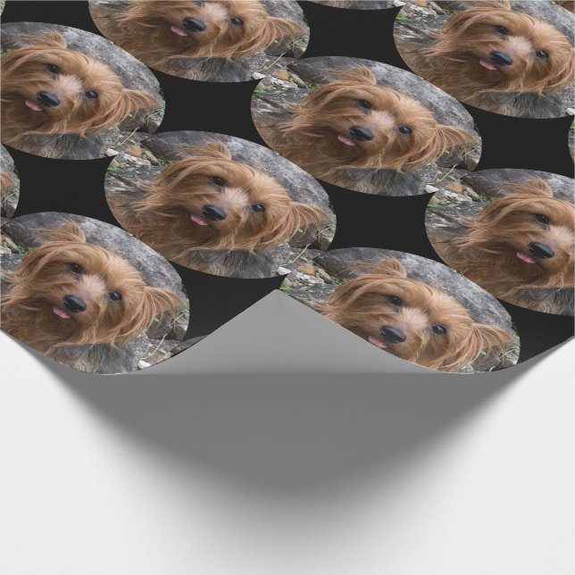Create Your Own Personalized Dog Photo Wrapping Paper (Corner)