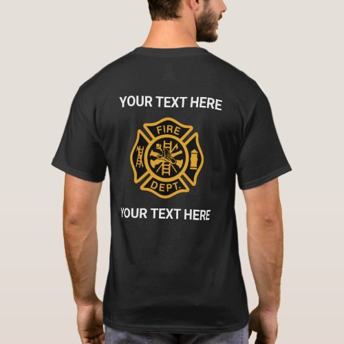 Create Your Own Personalized Fire Department Logo T_Shirt