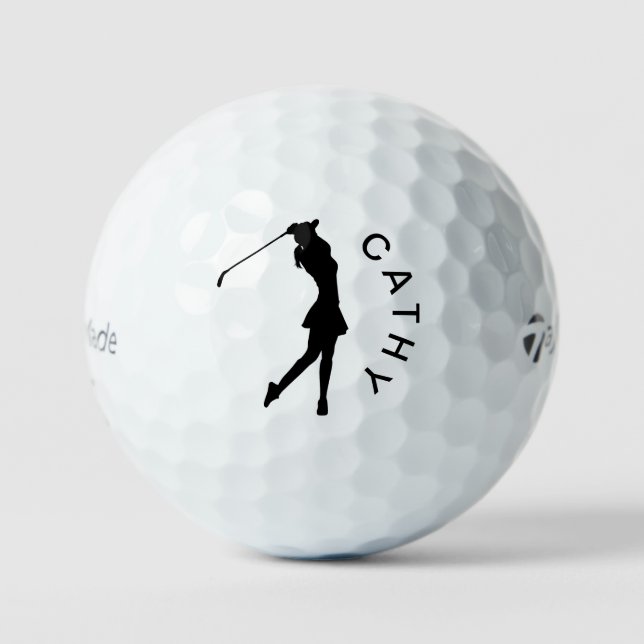 Create Your Own Personalized Golfer Logo Name Golf Balls (Front)