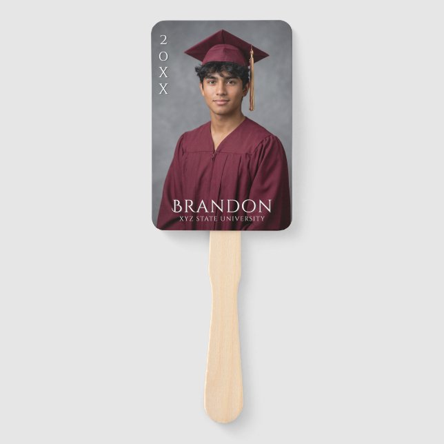 Create Your Own Personalized Graduation Photo  Hand Fan (Front)