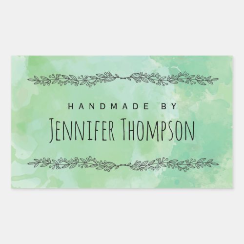Create Your Own Personalized Handmade By Rectangular Sticker
