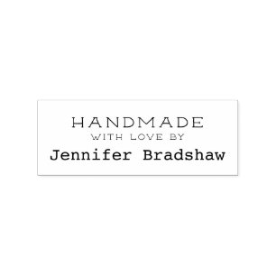 Create Your Own Personalized Handmade With Love Rubber Stamp