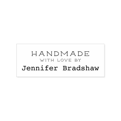 Create Your Own Personalized Handmade With Love Rubber Stamp
