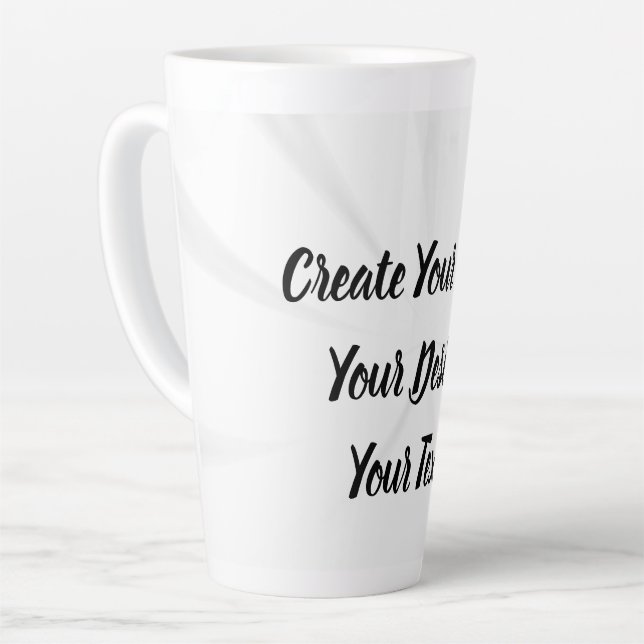 Create Your Own Personalized Latte Mug (Left Angle)