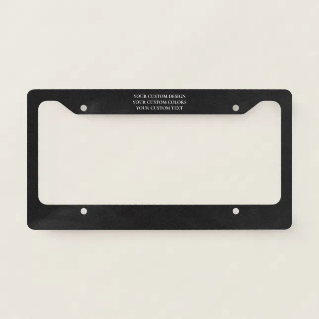 BLVD Custom Personalized License Plate Frame - Black - Choose Your Logo/Color