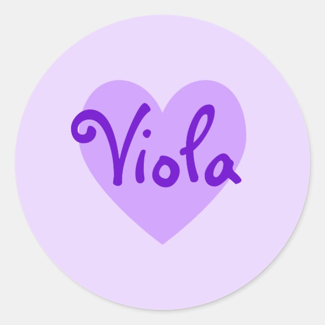 Create Your Own Personalized Light Purple Heart Classic Round Sticker (Front)