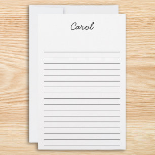 Create Your Own Personalized Lined Stationery