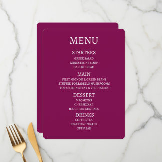 Create Your Own Personalized Menu