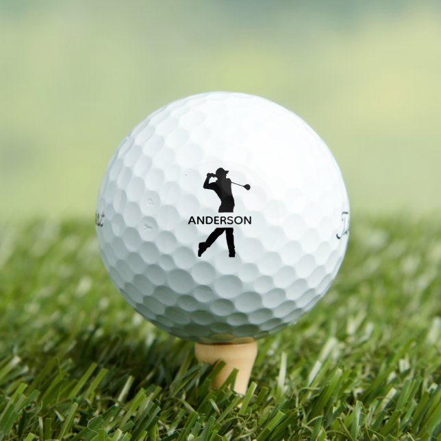 Create Your Own Personalized Modern Monogram Name  Golf Balls (Insitu Tee)