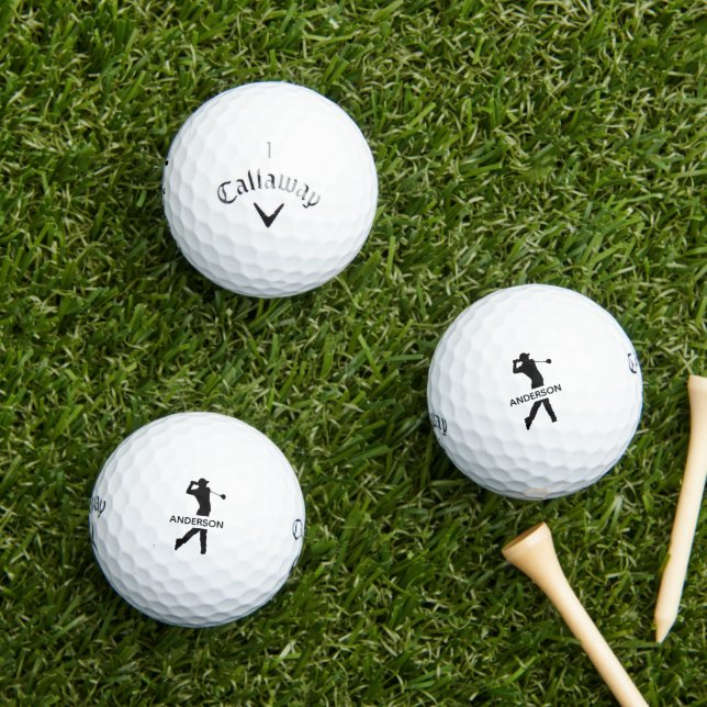 Create Your Own Personalized Modern Monogram Name  Golf Balls (Insitu Grass)