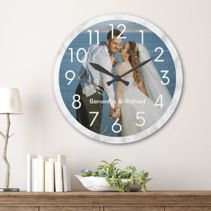 Create Your Own Personalized Name Couple Photo Large Clock