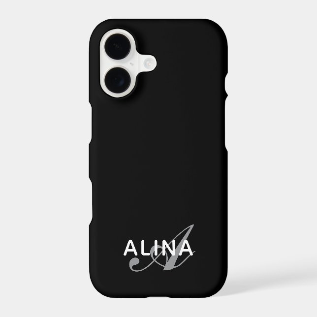 Create Your Own Personalized Name Monogram Slim Case-Mate iPhone Case (Back)