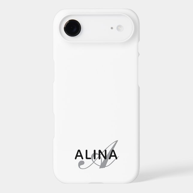 Create Your Own Personalized Name Monogram Slim iPhone Case (Back)